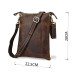 Чоловіча шкіряна сумка-планшет через плече Vintage 14061 коричнева — фото 9