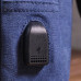 Чоловіча текстильна сумка-слінг з USB-портом Vintage 21224 синя