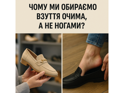 Чому ми обираємо взуття очима, а не ногами?