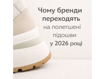 Чому бренди переходять на полегшені підошви у 2026 році