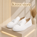 Жіночі шкіряні лофери Kindzer LUX 1013 білі повсякденні