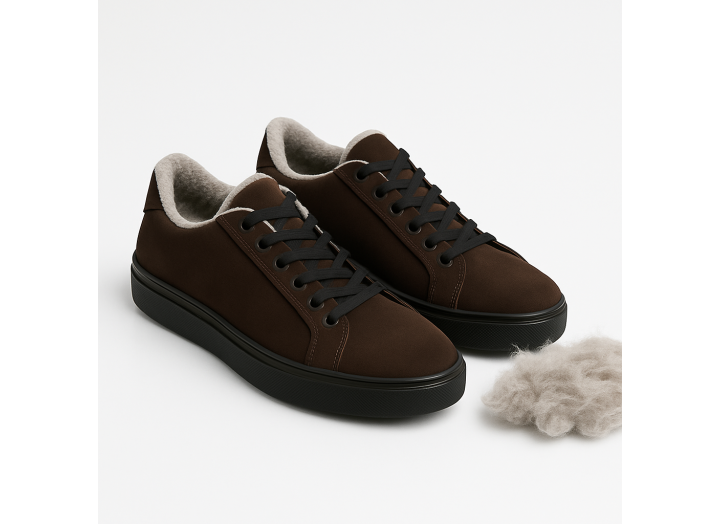Жіночі зимові кросівки з вовною замша Kindzer LUX 5200 коричневі