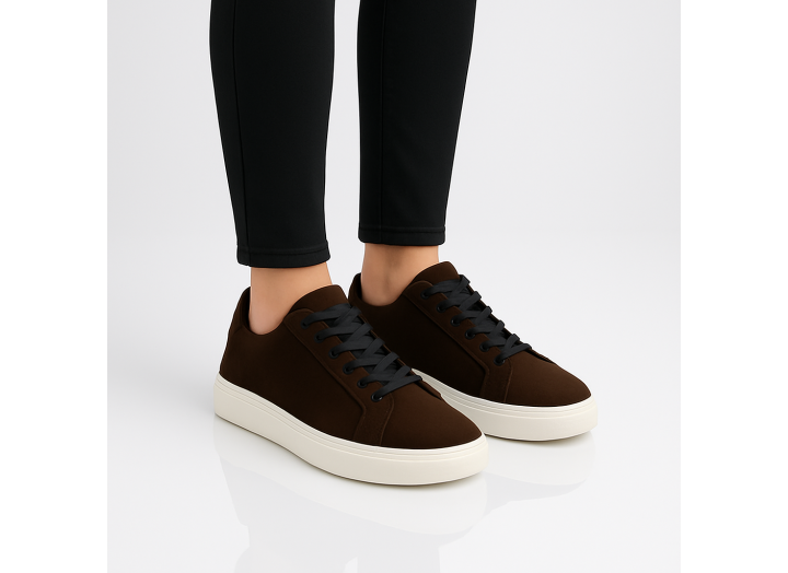 Жіночі зимові кросівки з вовною замша Kindzer LUX 5203 коричневі