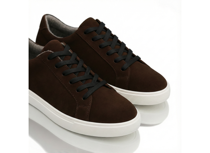 Жіночі зимові кросівки з вовною замша Kindzer LUX 5203 коричневі