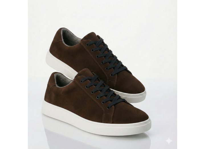 Жіночі зимові кросівки з вовною замша Kindzer LUX 5203 коричневі