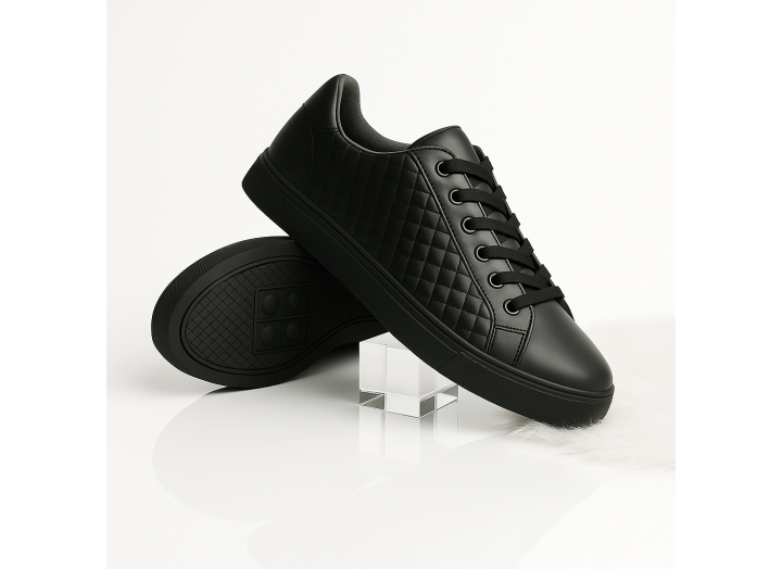 Жіночі зимові кросівки з вовною шкіряні Kindzer LUX 5204 чорні