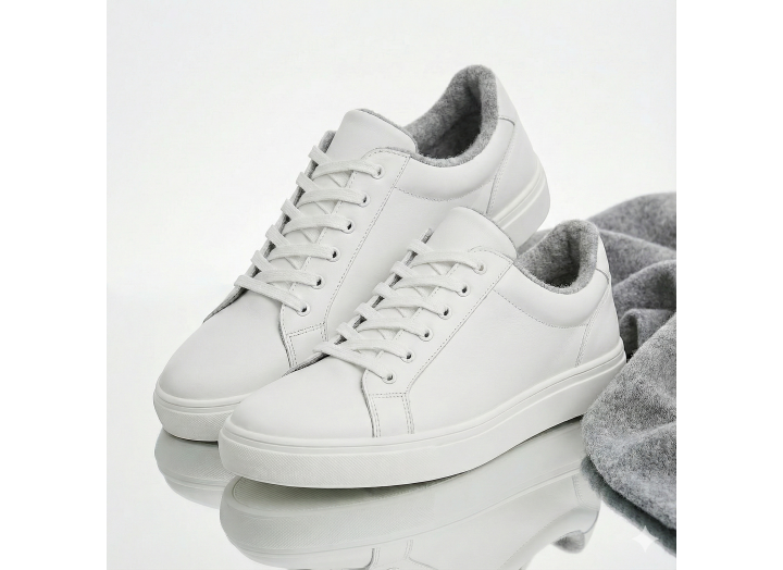 Жіночі зимові кросівки з вовною шкіряні Kindzer LUX 5206 білі