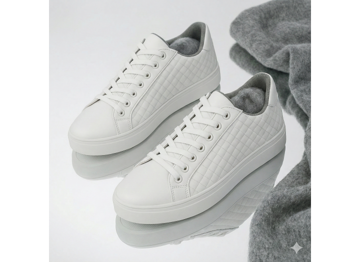 Жіночі зимові кросівки з вовною шкіряні Kindzer LUX 5207 білі