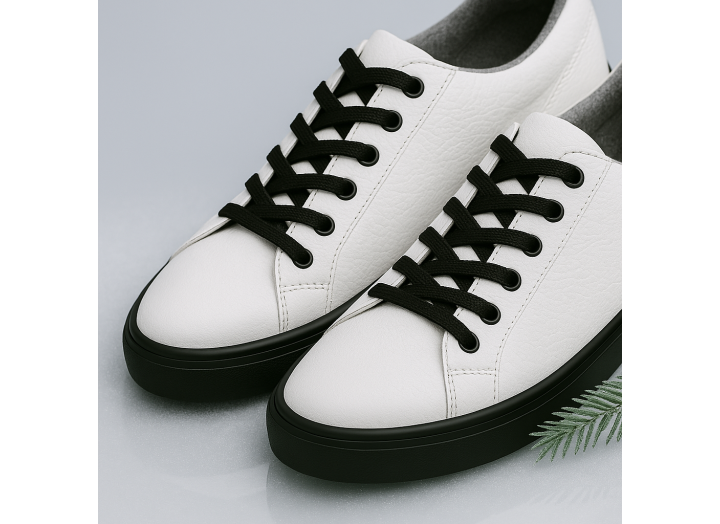 Жіночі зимові кросівки з вовною шкіряні Kindzer LUX 5211 білі з чорними шнурками