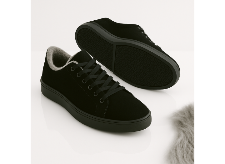 Жіночі зимові кросівки з вовною замшеві Kindzer LUX 5214 чорні