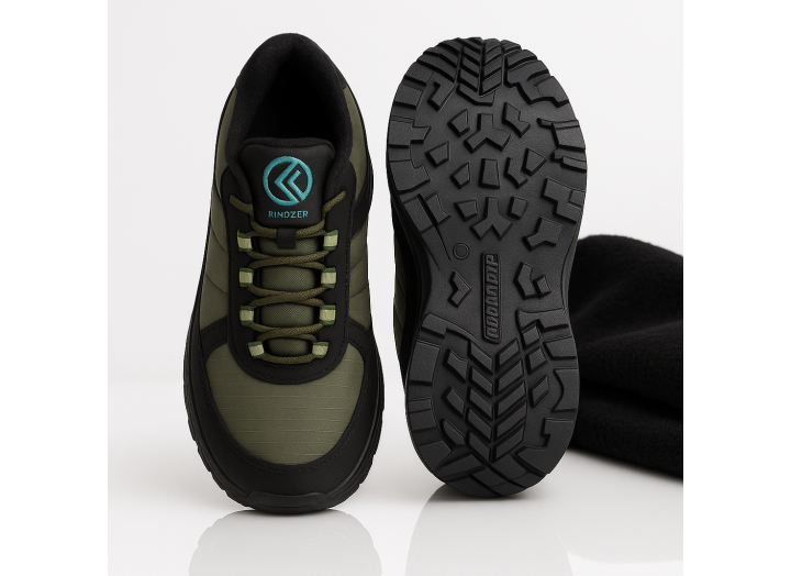 Чоловічі зимові кросівки вологостійкі на флісі Kindzer K-87 олива