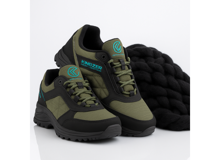 Чоловічі зимові кросівки вологостійкі на флісі Kindzer K-87 олива