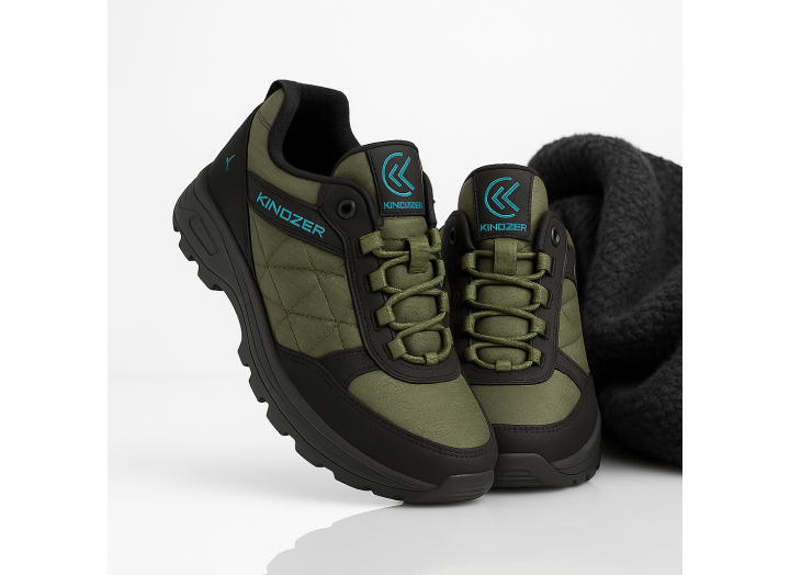 Чоловічі зимові кросівки вологостійкі на флісі Kindzer K-87 олива