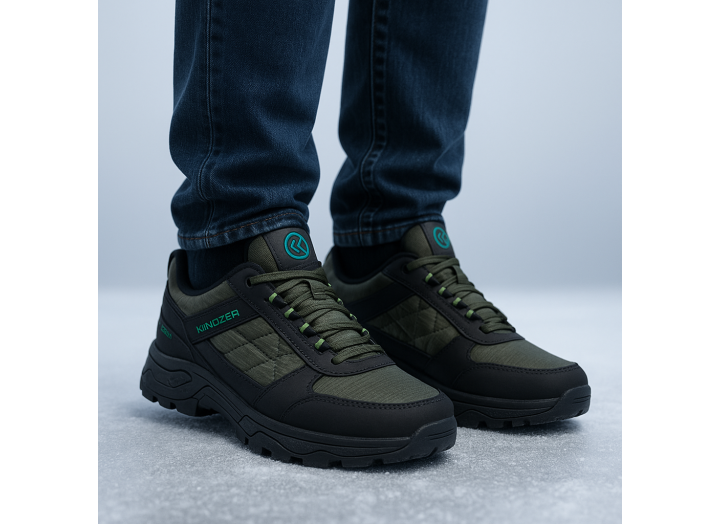 Чоловічі зимові кросівки вологостійкі на флісі Kindzer K-87 олива